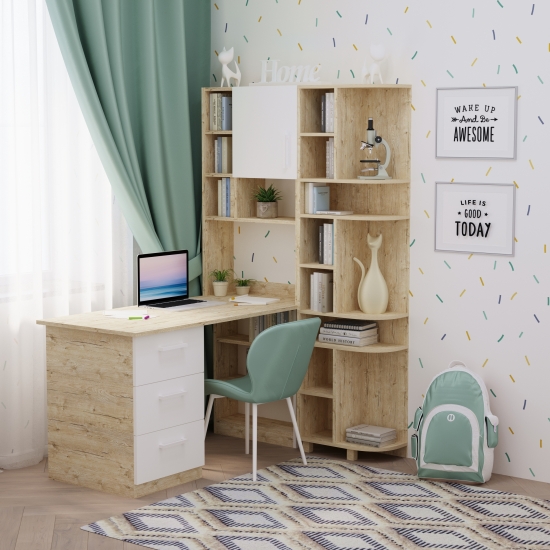 Стіл з кутовою надбудовою і еркером Junior Шервуд