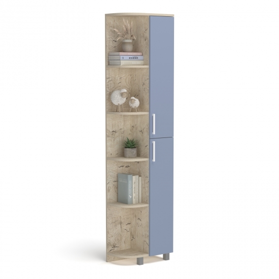 Еркер з дверцятами Дуб Шервуд з блакитним Фото №2