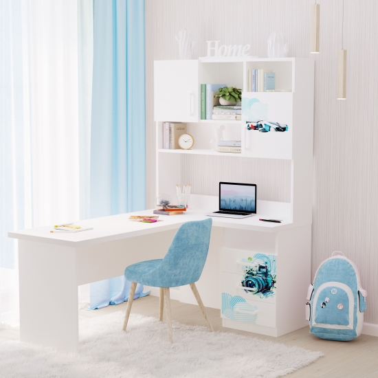 Стіл кутовий з надбудовою 