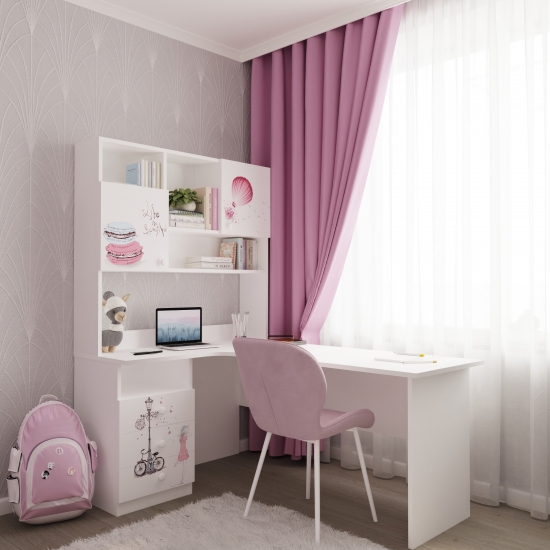 Стіл кутовий з надбудовою 