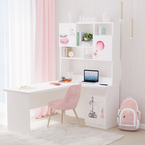 Стіл кутовий з надбудовою 