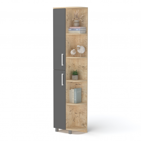 Еркер з дверцятами Дуб Шервуд і Графіт