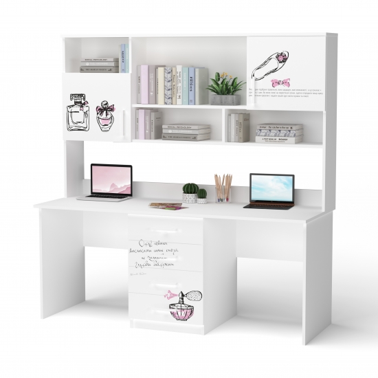 Стіл подвійний з надбудовою 