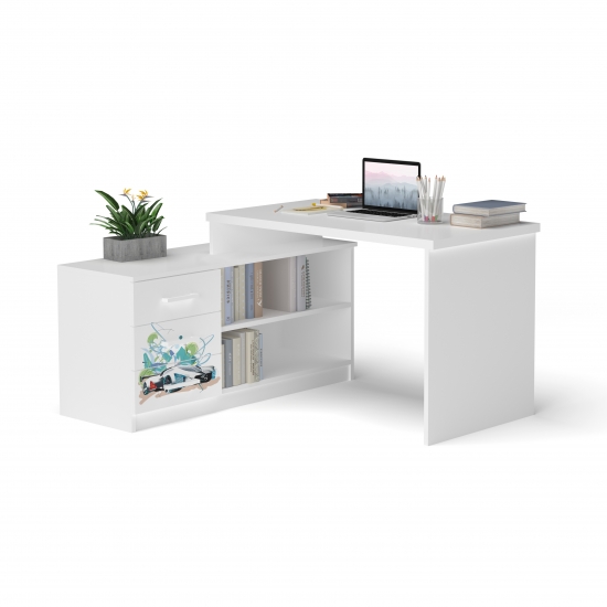 Стіл кутовий з тумбою 