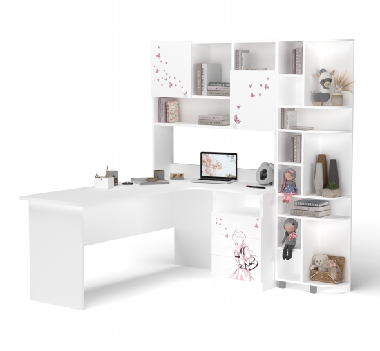 Стіл кутовий з надбудовою 