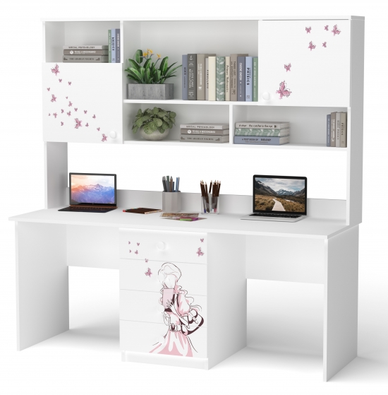 Стіл подвійний з надбудовою 