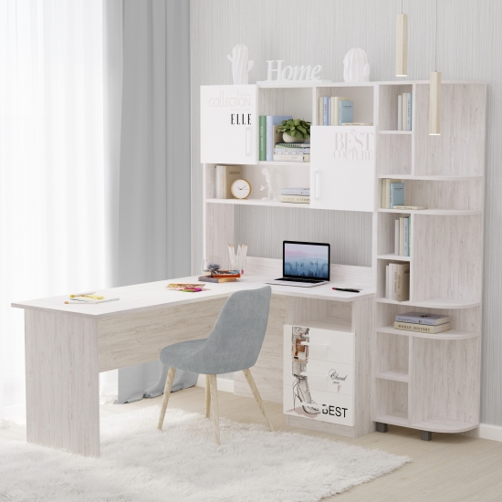 Стіл кутовий з надбудовою та еркером 