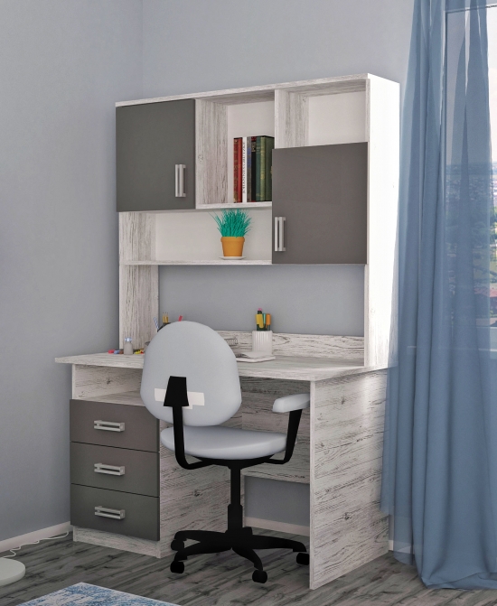 Стіл з надбудовою Аляска + Графіт