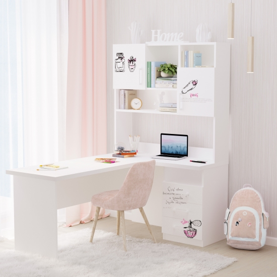 Стіл кутовий з надбудовою 