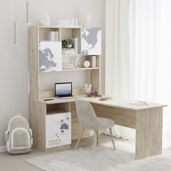 Стіл кутовий з надбудовою 