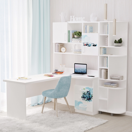 Стіл кутовий з надбудовою 