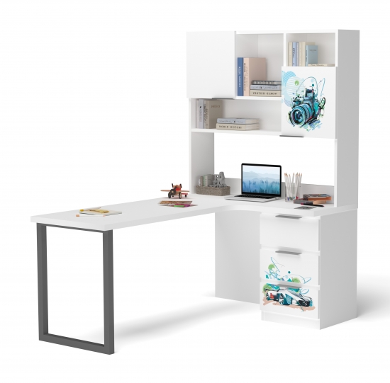 Стіл кутовий з надбудовою 