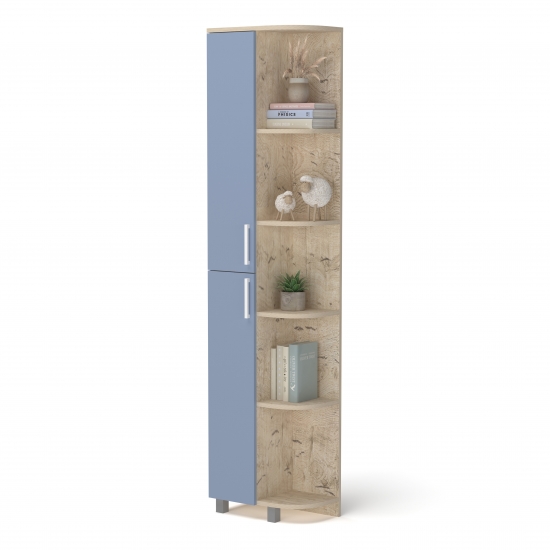 Еркер з дверцятами Дуб Шервуд з блакитним