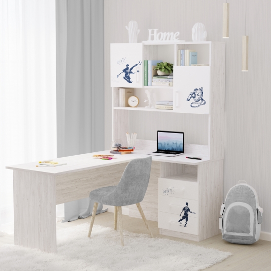 Стіл кутовий з надбудовою 