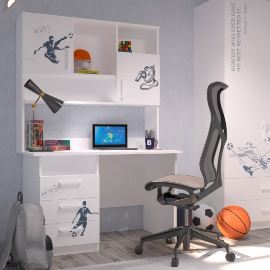 Стіл з надбудовою Футбол Білий Фото №4