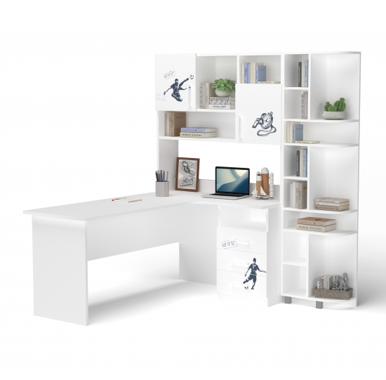 Стіл кутовий з надбудовою та еркером 