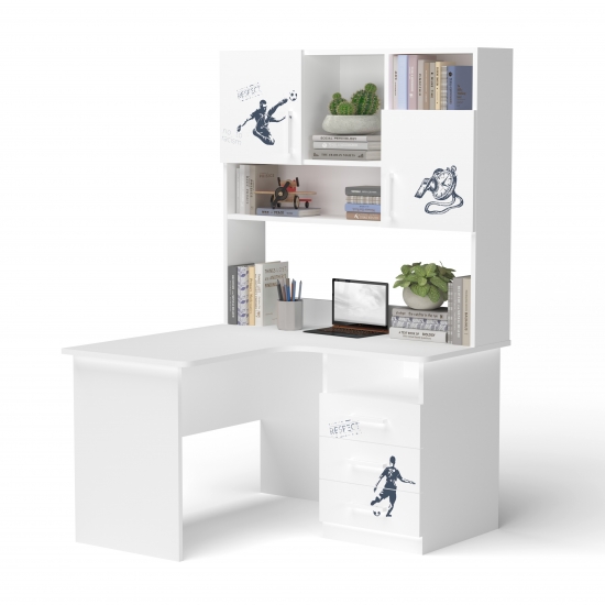 Кутовий стіл з надбудовою 