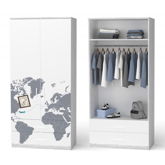 Шкаф Teenstyle Аляска / труба под вешала