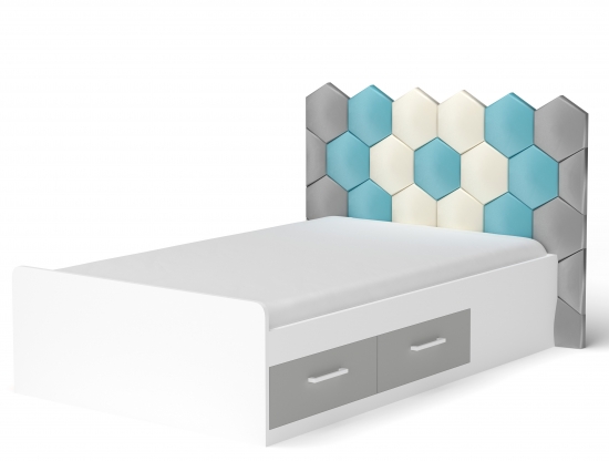 Ліжко з м'якими панелями сотами 3 Фото №2