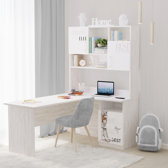 Стіл кутовий з надбудовою 