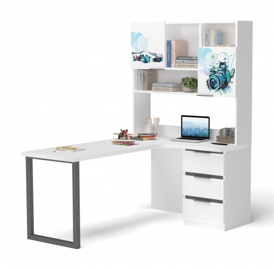 Стіл кутовий з надбудовою 