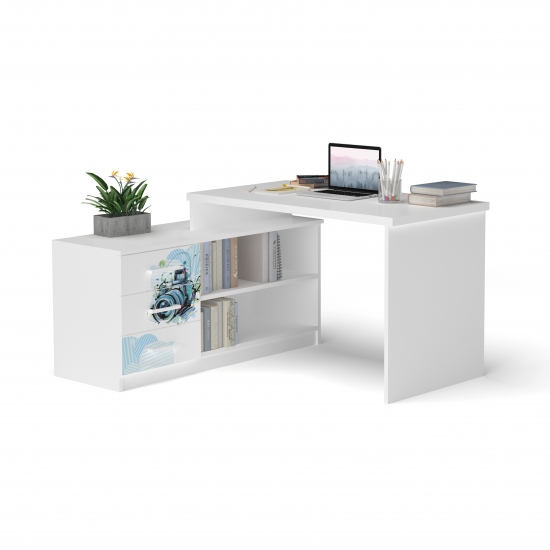 Стіл кутовий з тумбою 