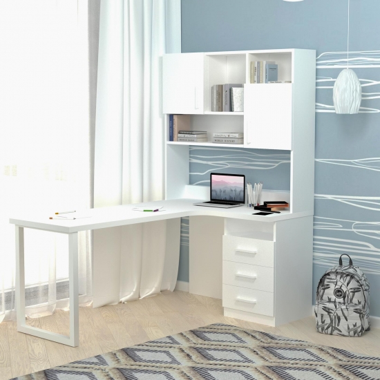 Стіл кутовий з металевою стійкою