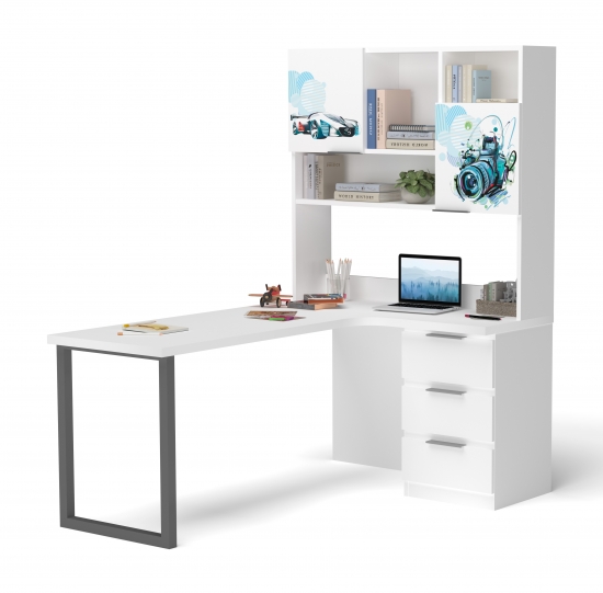 Стіл кутовий з надбудовою 