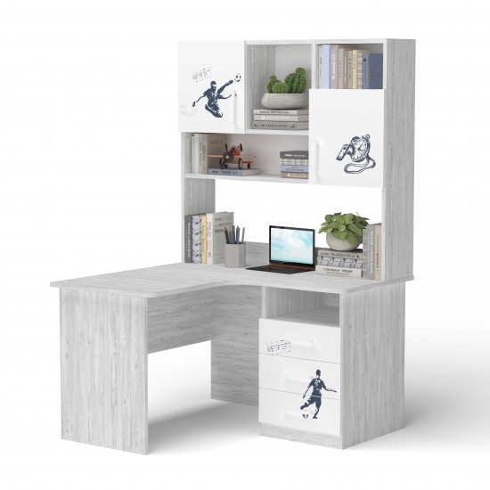 Стіл кутовий з надбудовою 