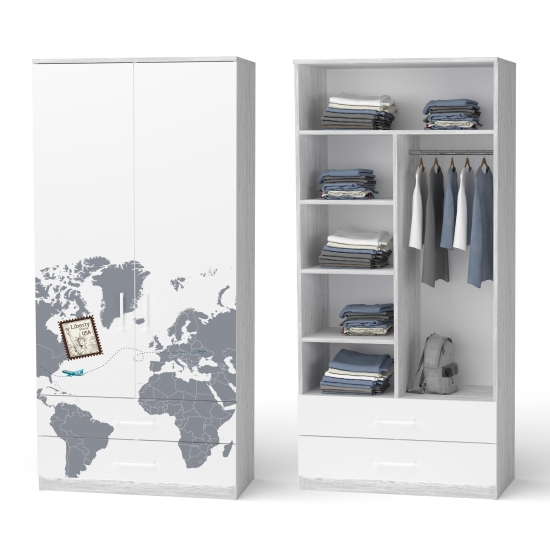 Шкаф Teenstyle Аляска /комбинированный