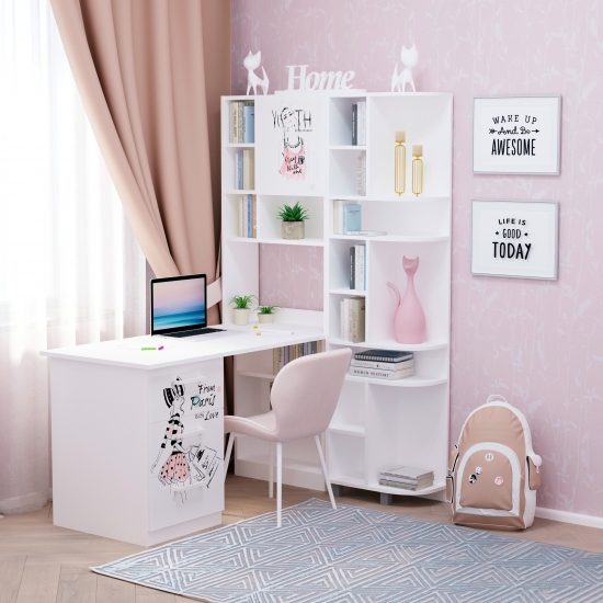 Стіл з кутовою надбудовою та еркером Гламур