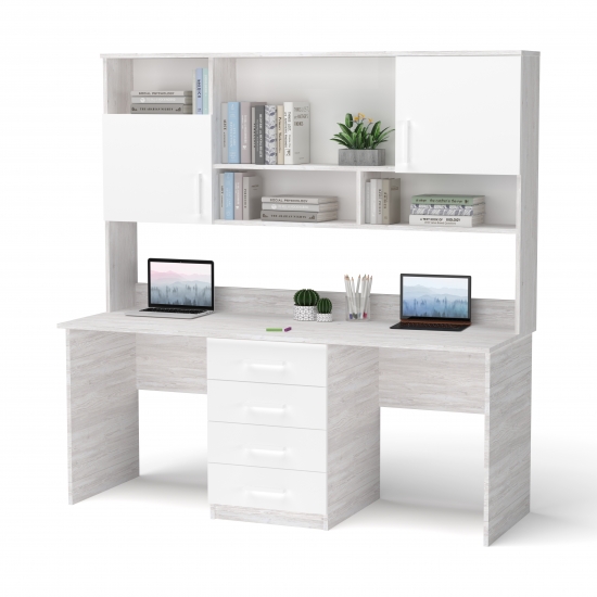 Стіл подвійний з надбудовою 