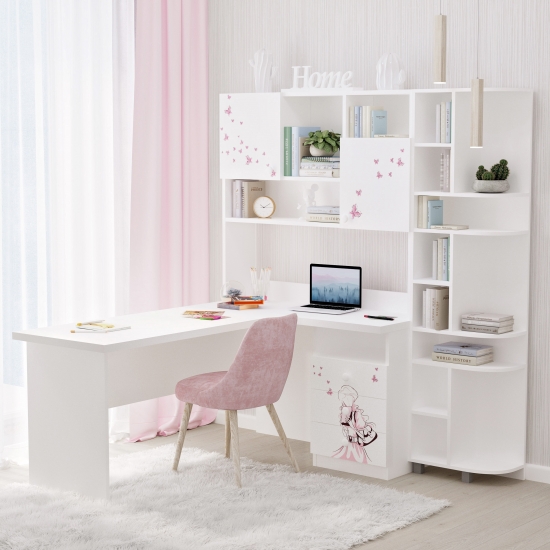 Стіл кутовий з надбудовою 