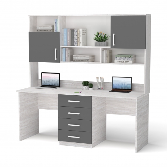 Стіл подвійний з надбудовою 