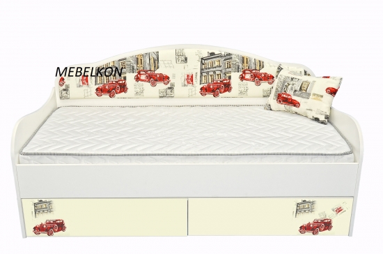 Тахта з м'якою спинкою 