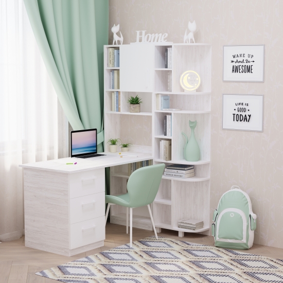 Стіл з кутовою надбудовою та еркером Junior