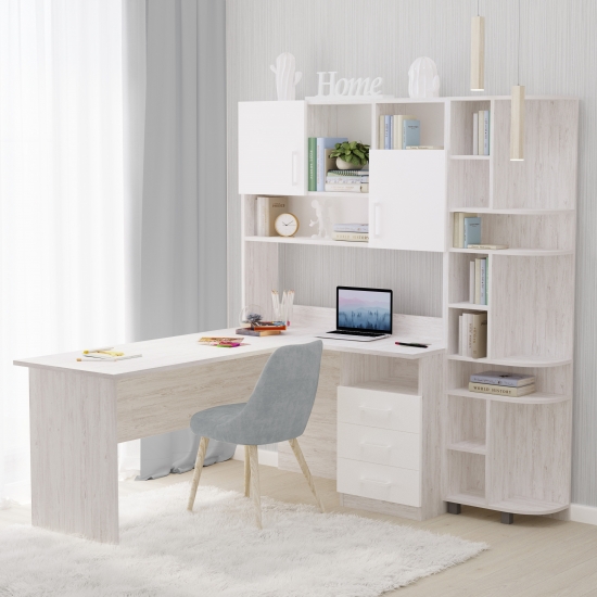 Стіл кутовий з надбудовою та еркером Аляска