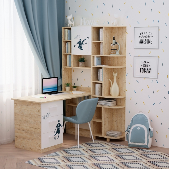 Стіл з кутовою надбудовою та еркером Шервуд Футбол