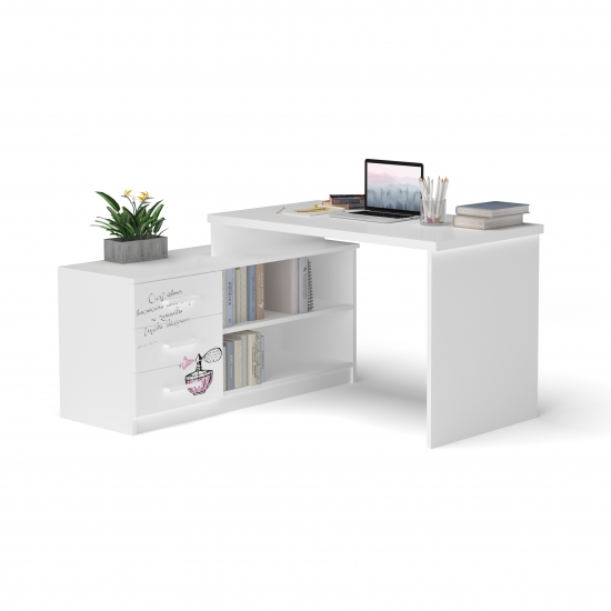 Стіл кутовий з тумбою 