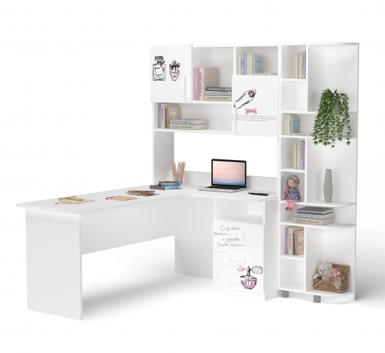 Кутовий стіл з надбудовою та еркером 