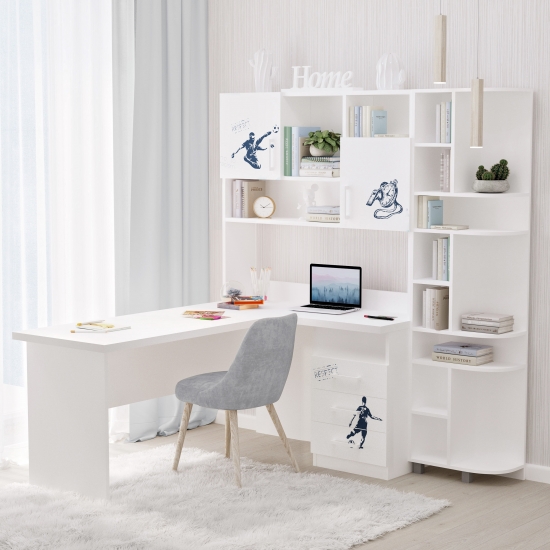 Стіл кутовий з надбудовою та еркером 