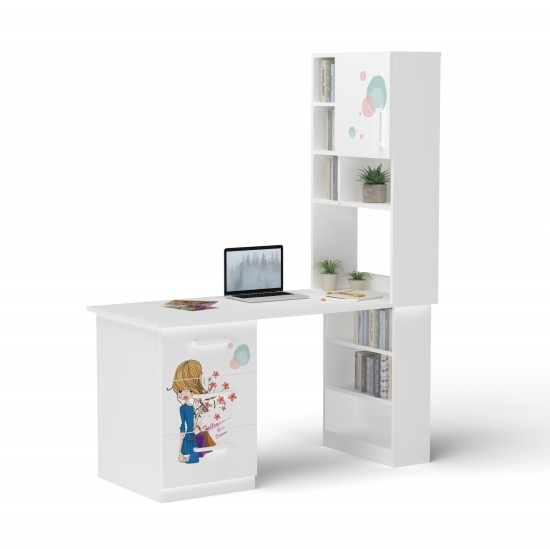 Стіл з кутовою надбудовою Гламур 1