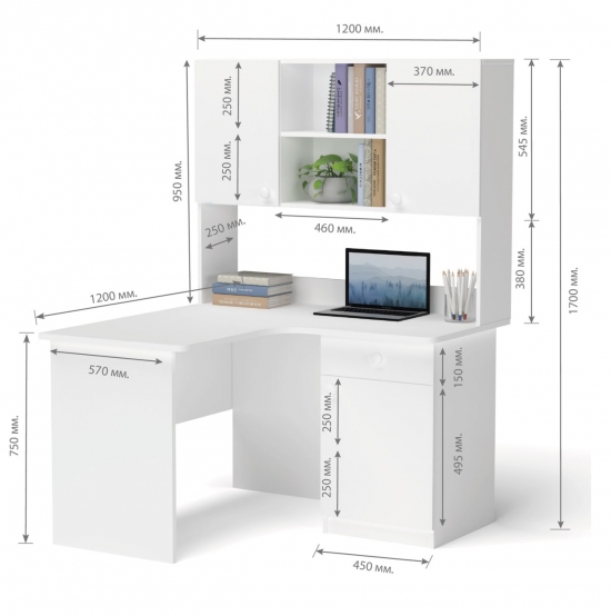 Стіл кутовий Лайт Дуб Кордона Фото №3