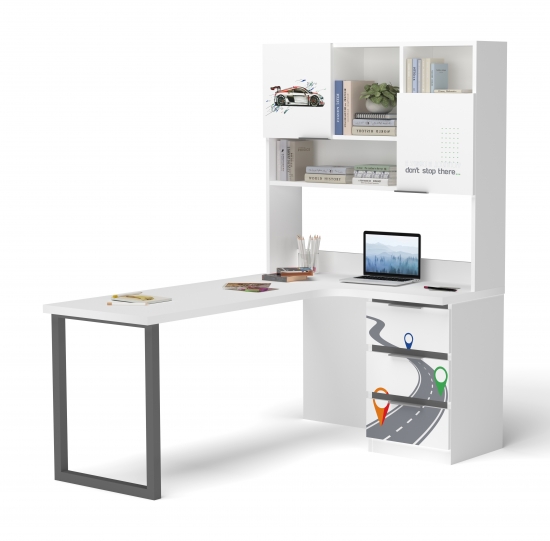 Стіл кутовий з надбудовою 