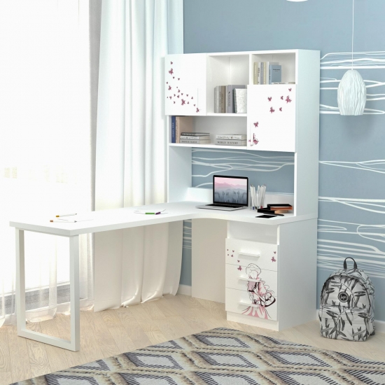 Стіл кутолвий з металевою стійкою Париж 3