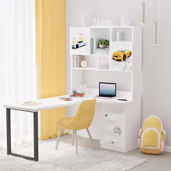 Стіл кутовий з надбудовою 