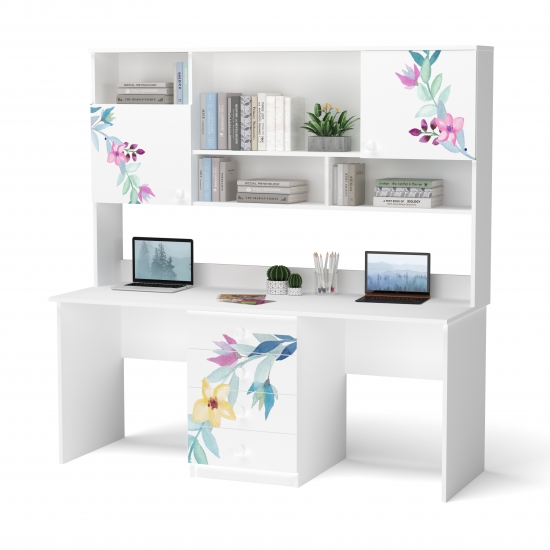 Стіл подвійний з надбудовою 